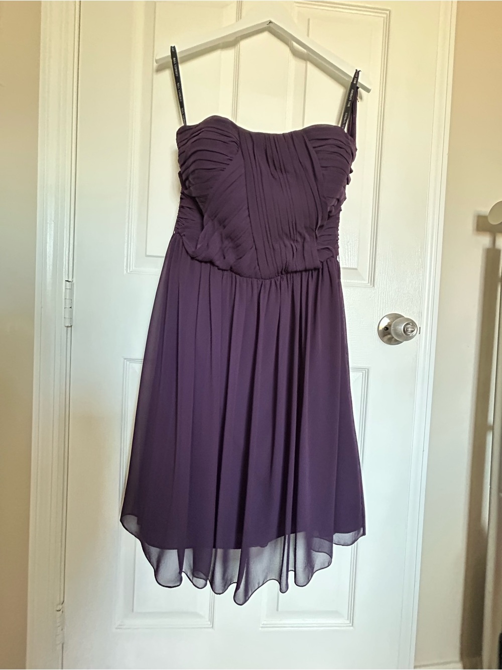 Bill Levkoff Purple Strapless Chiffon Special Occasion Dress Size 12